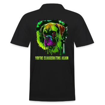 Du übertreibst mal wieder, cooler Hund - Männer Poloshirt - Schwarz - Hinten - Kai (181cm)