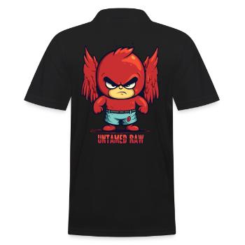 A strong child is an untamed angel - Men's Polo Shirt - black - Back - Kai (181cm)