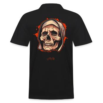 Älter und weiser - Männer Poloshirt - Schwarz - Hinten - Kai (181cm)