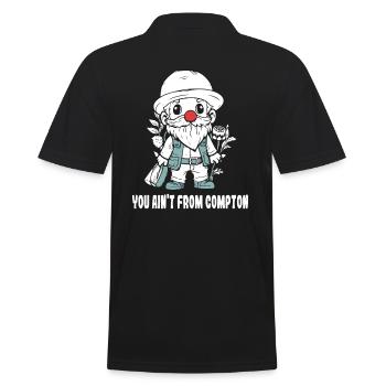 Du stammst nicht aus Compton, ein Gartenzwerg - Männer Poloshirt - Schwarz - Hinten - Kai (181cm)