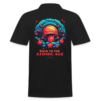 Zurück ins Atomzeitalter - Männer Poloshirt - Schwarz - Hinten - Kai (181cm)
