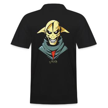 5 elements and a sci-fi monster villain - Men's Polo Shirt - black - Back - Kai (181cm)