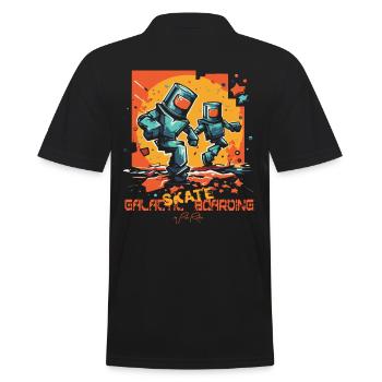 Galactic Skateboarder Skateboarding, Skateboard - Men's Polo Shirt - black - Back - Kai (181cm)