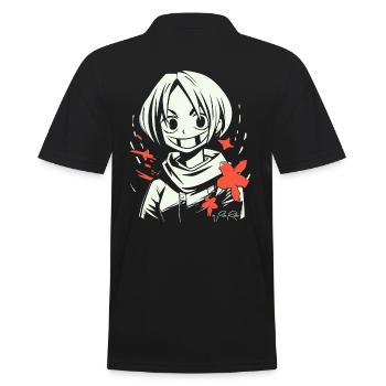 Kein gewöhnliches Anime Mädchen, es ist Manga - Männer Poloshirt - Schwarz - Hinten - Kai (181cm)