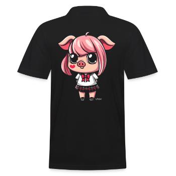 Le cochon d’anime le plus mignon - Polo Homme - noir - Dos - Kai (181cm)