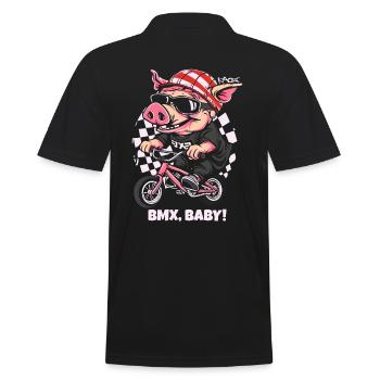Cyclisme et BMX Rider Pig - Polo Homme - noir - Dos - Kai (181cm)
