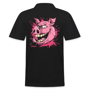 Cochon indécent - Polo Homme - noir - Dos - Kai (181cm)