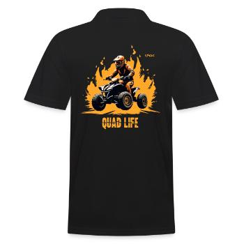 Quad Life : Moto Motocross - Polo Homme - noir - Dos - Kai (181cm)