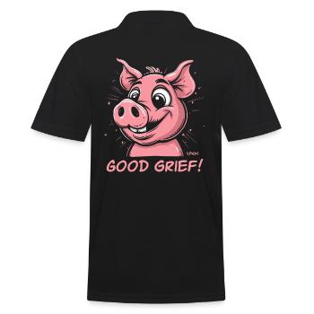 Oh, mon Dieu! Drôle de cochon - Polo Homme - noir - Dos - Kai (181cm)