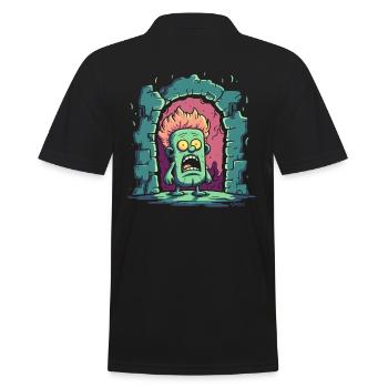 Petit Homme du Donjon - Polo Homme - noir - Dos - Kai (181cm)