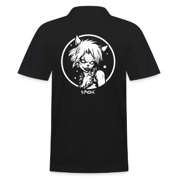 Une dame loup-garou : emblème d’horreur - Polo Homme - noir - Dos - Kai (181cm)