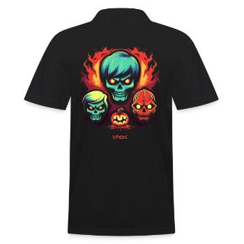 Trio d'horreur d'Halloween - Polo Homme - noir - Dos - Kai (181cm)