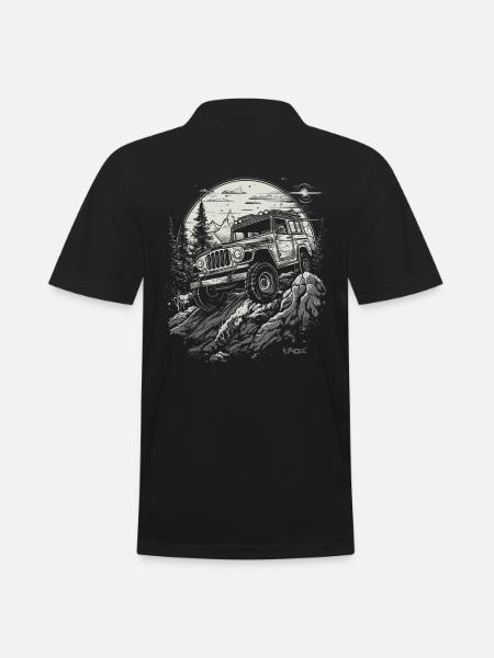 4x4 off-road adventure - Men's Polo Shirt - black