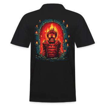 The Wrath of the Zombie Dungeon Pharaoh - Men's Polo Shirt - black - Back - Kai (181cm)