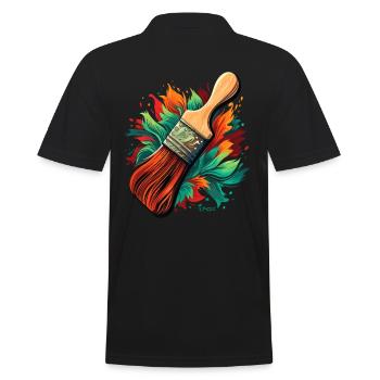 Pinceaux pour peintres - Polo Homme - noir - Dos - Kai (181cm)