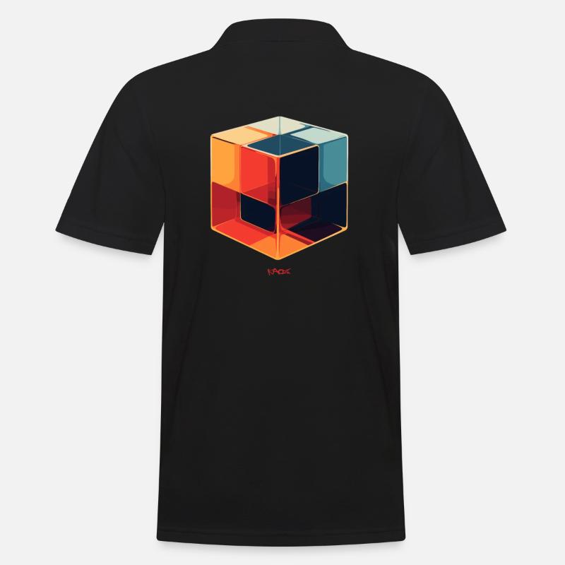 Ein Glaswürfel - Männer Poloshirt - Schwarz