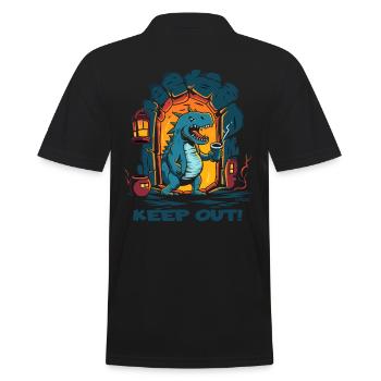 Drôle de dragon de donjon : Pas d’entrée - Polo Homme - noir - Dos - Kai (181cm)