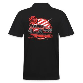 Classic Retro JDM Japanese Sports Car - Men's Polo Shirt - black - Back - Kai (181cm)