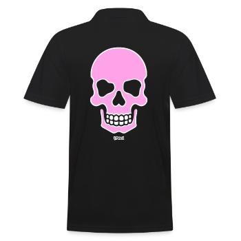 Un crâne rose souriant crâne - Polo Homme - noir - Dos - Kai (181cm)