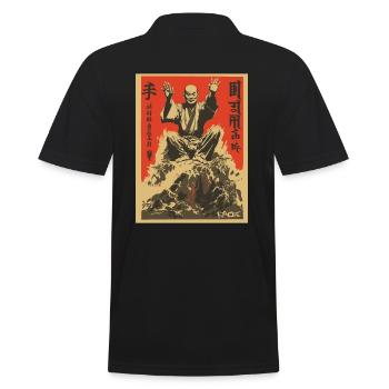 Parodie japanisches Actionfilm-Plakat: Shaolin Zen - Männer Poloshirt - Schwarz - Hinten - Kai (181cm)