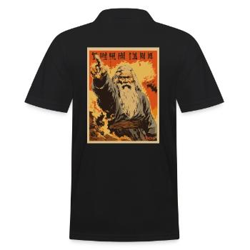 Parody of Japanese Magicians: Magical Fantasy - Men's Polo Shirt - black - Back - Kai (181cm)