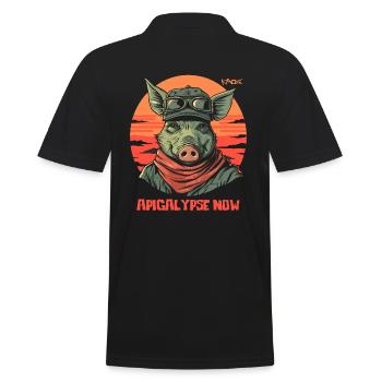 Apocalypse Apigalypse maintenant cochon - Polo Homme - noir - Dos - Kai (181cm)