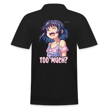 Trop? Fille animée qui rit - Polo Homme - noir - Dos - Kai (181cm)