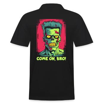 Allez, mon frère, le frère punk zombie - Polo Homme - noir - Dos - Kai (181cm)