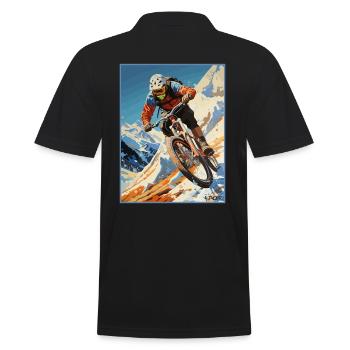 VTT super cool plein d’action - Polo Homme - noir - Dos - Kai (181cm)