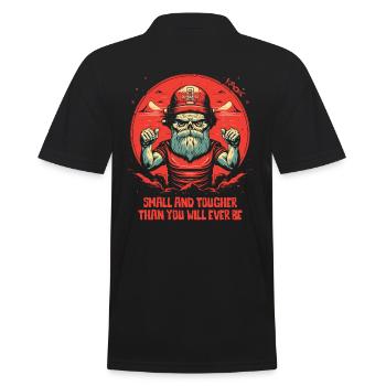 Klein und härter als du es jemals sein wirst - Männer Poloshirt - Schwarz - Hinten - Kai (181cm)