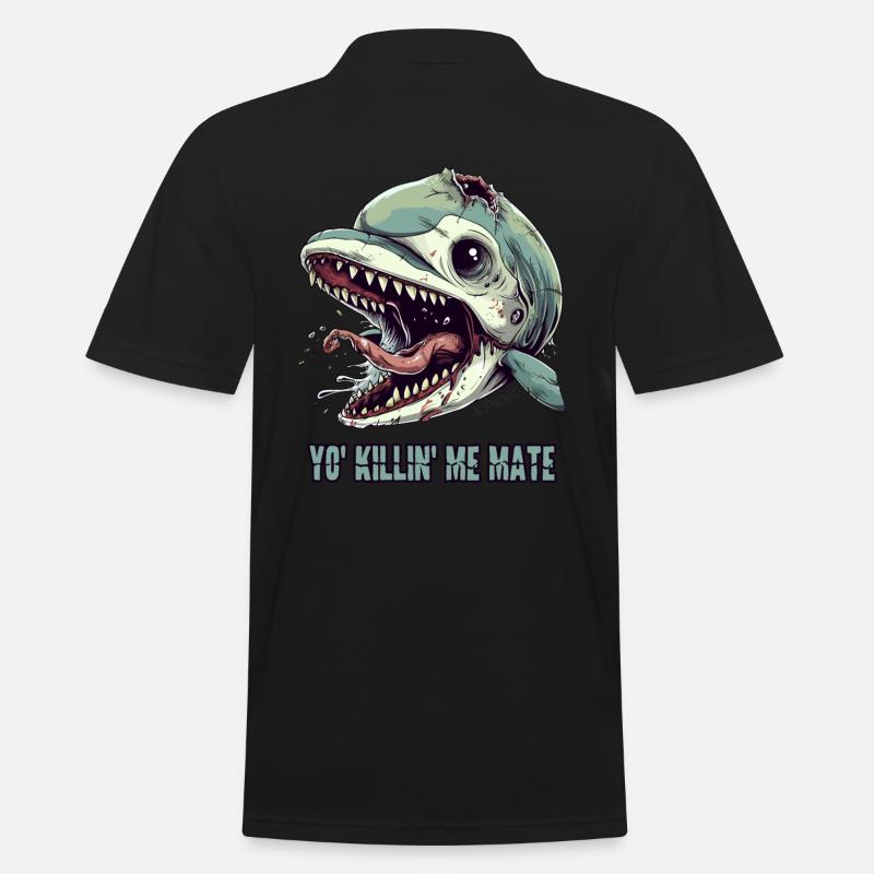 Beschwerde vom Zombie Delfin - Männer Poloshirt - Schwarz