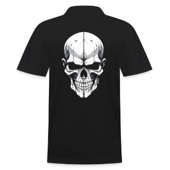 Crâne fendu blanc et cool - Polo Homme - noir - Dos - Kai (181cm)