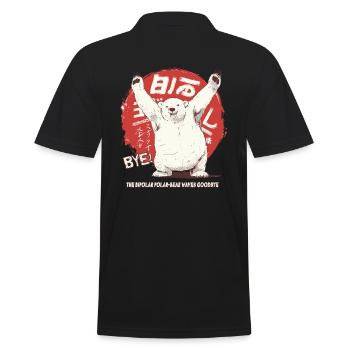 The bipolar polar bear polar bear waves goodbye - Men's Polo Shirt - black - Back - Kai (181cm)