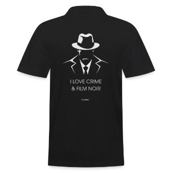 Liebe zum Verbrechen und Film Noir: Ein Detektiv - Männer Poloshirt - Schwarz - Hinten - Kai (181cm)