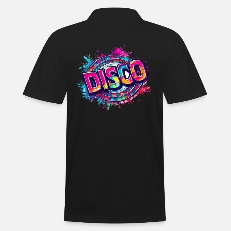 Super cooles Disco-Design - Männer Poloshirt - Schwarz