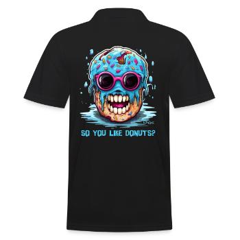 Ugly Donut : Alors vous aimez les beignets ? - Polo Homme - noir - Dos - Kai (181cm)
