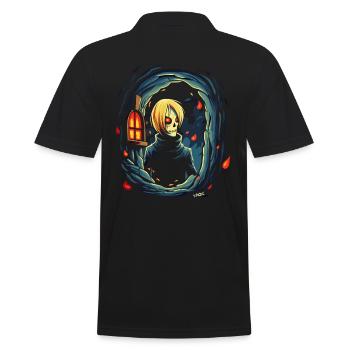Dämonen sind auch Menschen - Männer Poloshirt - Schwarz - Hinten - Kai (181cm)