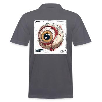 Ein gemeines ekliges Auge - Männer Poloshirt - Anthrazit - Hinten - Nico (186cm)