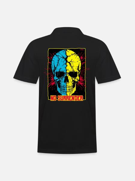 The Shattered Skull, No Surrender - Men's Polo Shirt - black