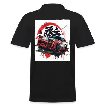 Courses de rue avec des voitures japonaises JDM des années 90 - Polo Homme - noir - Dos - Kai (181cm)