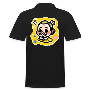 Shakespeare Chibi Kerl - Männer Poloshirt - Schwarz - Hinten - Kai (181cm)