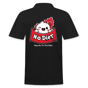 Dites non aux régimes : manger en s’amusant - Polo Homme - noir - Dos - Kai (181cm)