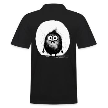 Confus Petit Monstre Mignon Effrayant - Polo Homme - noir - Dos - Kai (181cm)