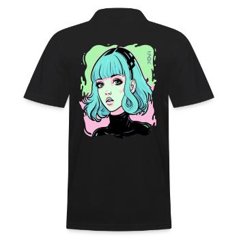 Bonbons Coloré Dessin Animé Fille - Polo Homme - noir - Dos - Kai (181cm)