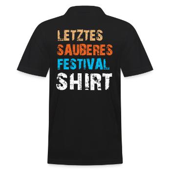 Festival Konzert Party Techno Rave Trance Geschenk - Männer Poloshirt - Schwarz - Hinten - Kai (181cm)