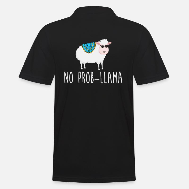 No Prob LLama - Männer Poloshirt - Schwarz
