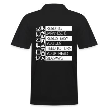 Lire le japonais est vraiment facile - Polo Homme - noir - Dos - Kai (181cm)