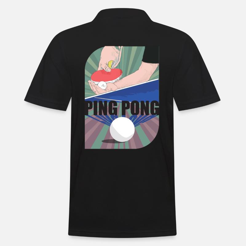 Ping Pong - Männer Poloshirt - Schwarz