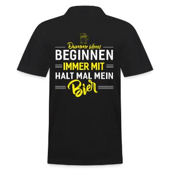 Arrête de peindre ma bière - Polo Homme - noir - Dos - Kai (181cm)