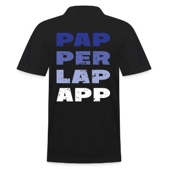 PAP PER LAP APP - Men's Polo Shirt - black - Back - Kai (181cm)